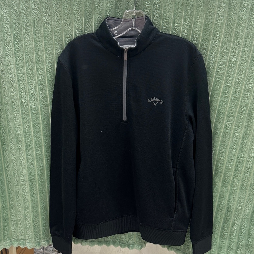 Callaway Golf 1/4 Zip Performance Pullover, Weather Series, Black Size Small